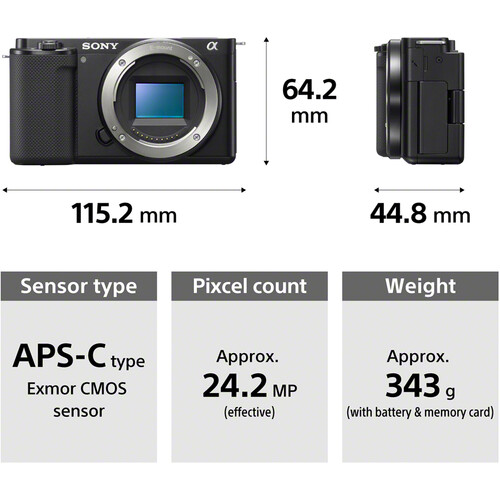 Sony ILCZV-E10L/B ZV-E10 Mirrorless Camera with 16-50mm Lens (Black) - Image 16