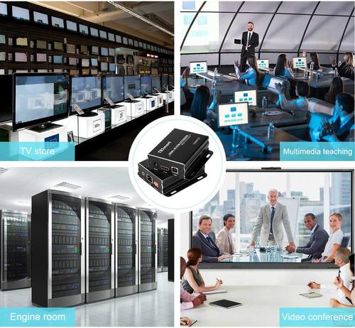 TESmart HKE12MMA10 120M HDMI KVM Extender Over TCP/IP Ethernet/Over Single Cat5e/cat6 Cable 1080P with IR Remote - Up to 393ft/120M (Transmitter) - Image 4