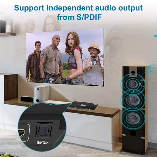 TESmart HMA0402A1U 4x2 HDMI Matrix Switch Splitter with Remote Control SPDIF L/R 3.5mm Support Ultra HD 4Kx2K@60Hz for PS3 /PS4/XBOX360/DVD Player/Notebook - Image 5