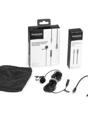 Saramonic LavMicro U1B Omnidirectional Lavalier Microphone with Lightning Connector for iOS Devices