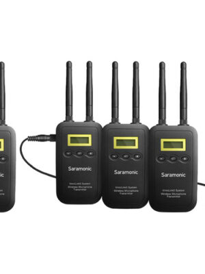 Saramonic VmicLink5 RX+TX+TX+TX Camera-Mount Digital Wireless Microphone System with Three Bodypack Transmitters and Lavalier Mics