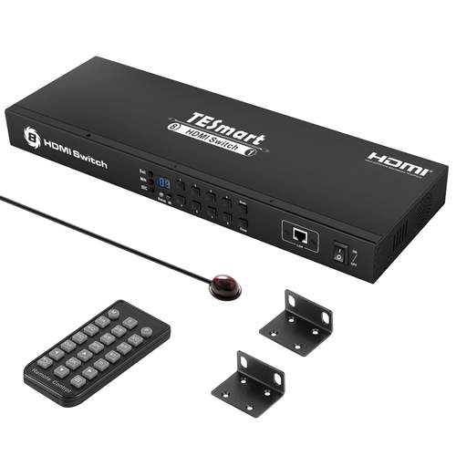TESmart HSW0801A10 8 Port HDMI Switch 4K with Remote Control, 8x1 HDMI Switcher Support 4K@30Hz 1080P@60Hz HDCP, Compatible with HDTV DVD Xbox PS4 Roku TV - Image 7