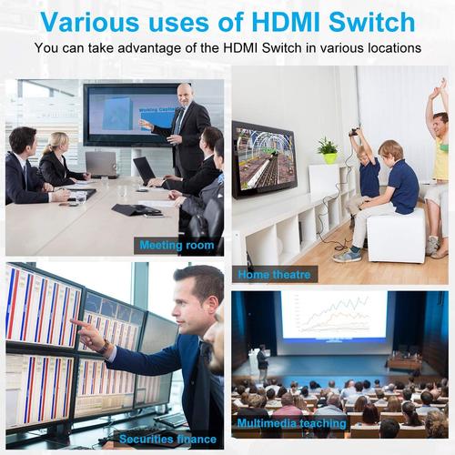 TESmart HSW0501A10 Intelligent 5 Ports HDMI Switcher, Supports 4K@30Hz, Full HD1080P, 3D with IR Remote - Image 6