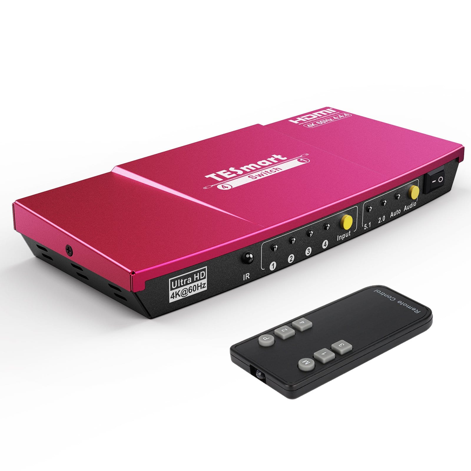 TESmart HSW0401A1U Ultra HD 4x1 HDMI 4K@60Hz 4:4:4 The Fast Switch 4Kx2K 4 Port HDMI Switch Box Selector 4x1 with S/PDIF and L/R Audio Output, IR Wireless Remote Control, HDMI Switch 4 in 1 Out - Image 8