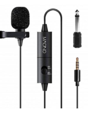 Maono AU-100 Lavalier Microphone for Podcast Free Clip-on Lapel Mic