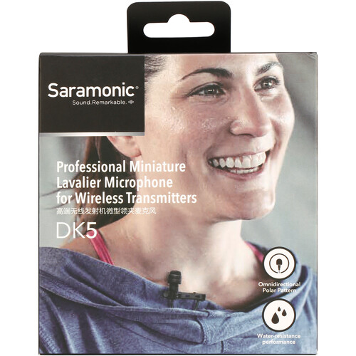 Saramonic DK5C Professional Water-Resistant Omnidirectional Lavalier Microphone for Audio-Technica ATW Transmitters - Image 9