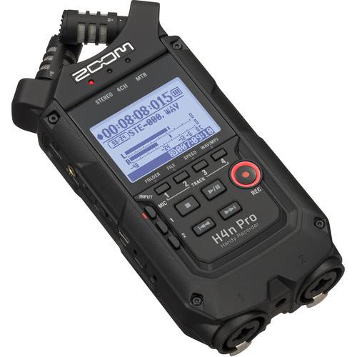 Zoom H4N PRO BLACK H4n Pro 4-Input / 4-Track Portable Handy Recorder with Onboard X/Y Mic Capsule (Black) - Image 4