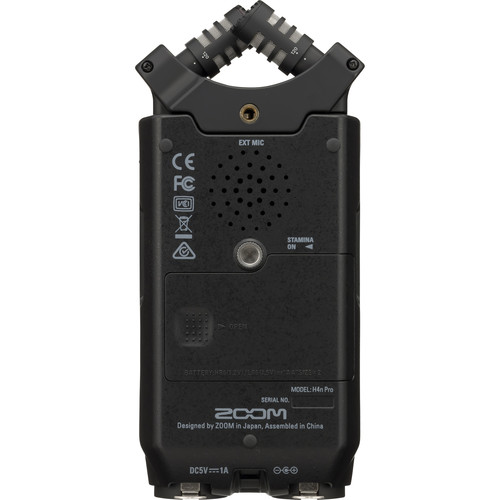 Zoom H4N PRO BLACK H4n Pro 4-Input / 4-Track Portable Handy Recorder with Onboard X/Y Mic Capsule (Black) - Image 5